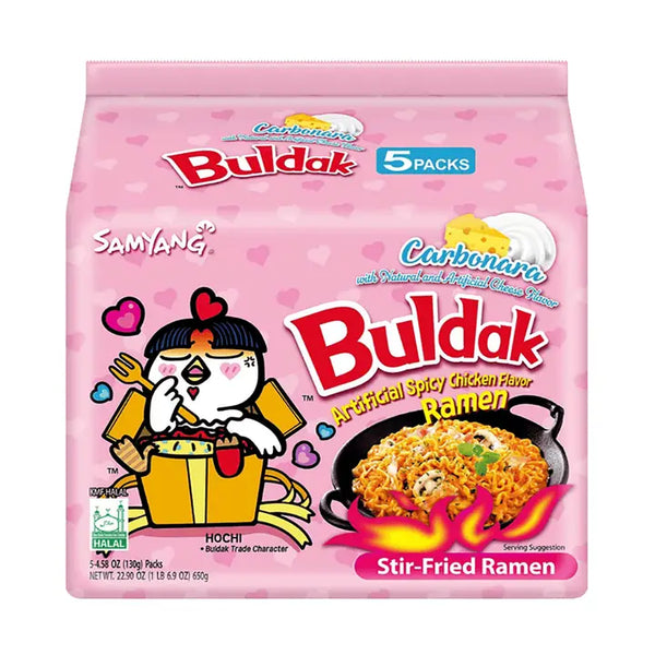 SAMAYANG BULDAK HOT CHICKEN FLAOUR RAMEN-CARBONARA (JAPAN) 5 PACK 650G
